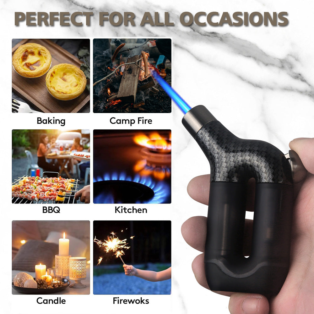 Long Reach Kitchen Lighter For BBQ, Stove & Fireplace – Adjustable Flame, Refillable & Ergonomic