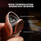Load image into Gallery viewer, HONEST Triple Jet Torch Lighter Built-in Punch Visible Gas Window Refillable Gas Adjustable Flame Intensity Pocket Lighter Gift for Men BBQ Kitchen Fireplace Candle