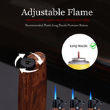 Load image into Gallery viewer, HONEST Butane Torch Lighters Pocket Lighter Adjustable and Refillable Gas Lighter for Candle Kitchen Fireplace Fireworks Without Gas