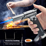Load image into Gallery viewer, Blow Torch lighter Butane Torch Adjustable Flame Cooking Torch Lighter Candle lighter Camping