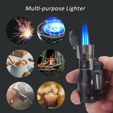 Load image into Gallery viewer, Jet Torch Lighter Windproof Gas Butane Refillable Torch Lighter with Clear Window(Single)
