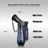 Load image into Gallery viewer, Jet Torch Lighter Windproof Gas Butane Refillable Torch Lighter with Clear Window