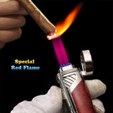 Load image into Gallery viewer, Quadruple 4 Jet Flame Cigar Lighter with Cigar Punch