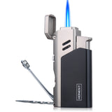 Load image into Gallery viewer, Jet Torch Cigar Lighter Power Flame Adjustable Butane Refillable Cigar Lighter Outerdoor Cigar Puncher Cigar Needle