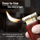 Load image into Gallery viewer, HONEST Pipe Lighter Soft Flame Lighter Refillable Butane Lighters Czech Pipe Tools Father Day Husband Gift (Red Wood)