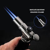 Load image into Gallery viewer, Double Fire Kitchen Blow Torch Lighter Culinary Kitchen Torch with Safety Lock and Adjustable Flame