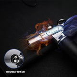 Load image into Gallery viewer, Double Fire Kitchen Blow Torch Lighter Culinary Kitchen Torch with Safety Lock and Adjustable Flame