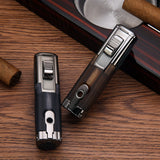 Load image into Gallery viewer, Windproof Triple 3 Jet Flame Cigar Lighter 2 Pack giftbox  shipped without gas